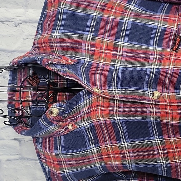 WOLVERINE Plaid Flannel Men's Button Up Shirt Large - Picture 2 of 9